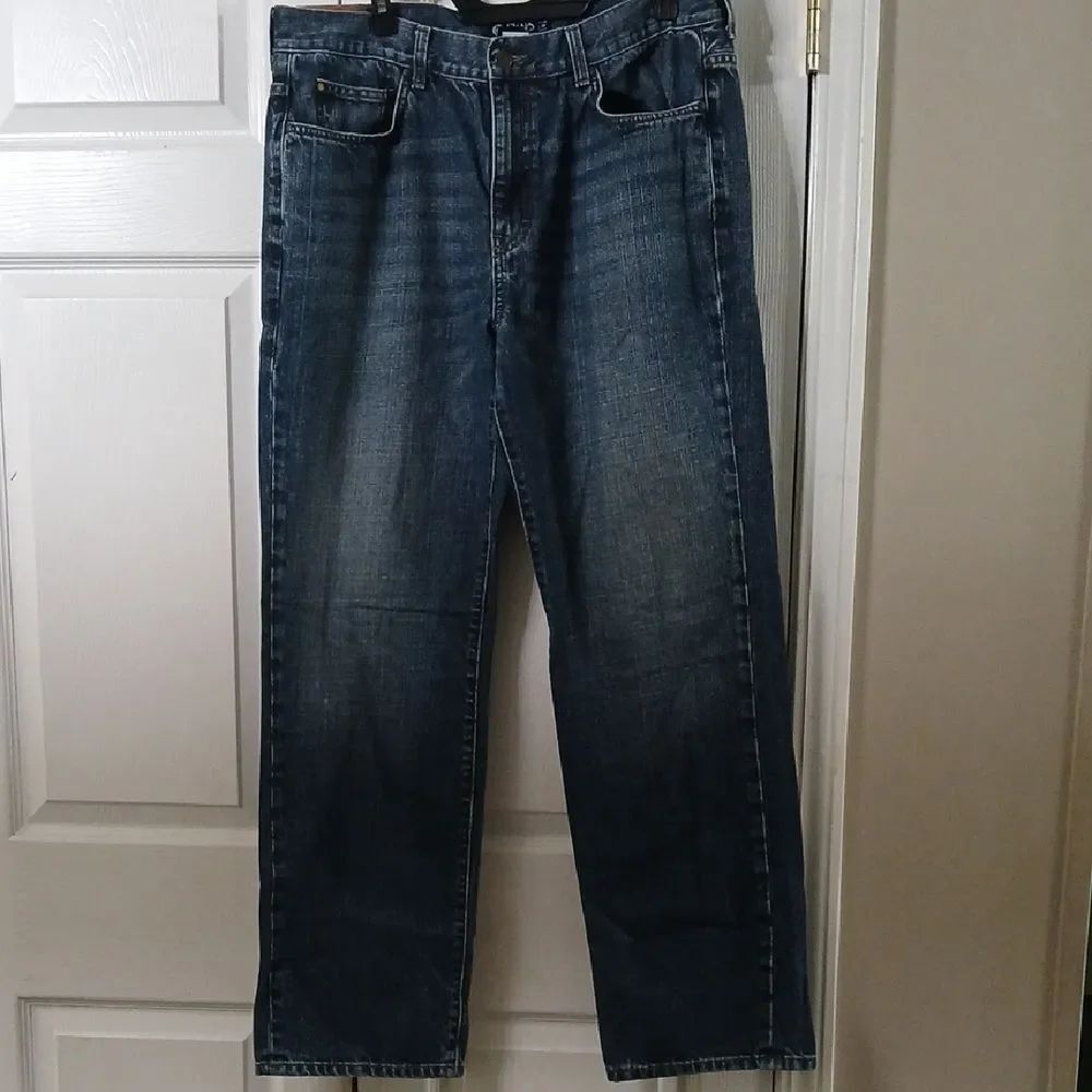Chaps Denim  Mens Straight Fit Blue Jeans Sz 36x32 NWOT